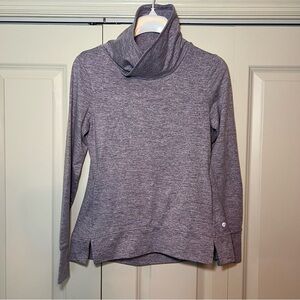 Apana women’s mock/cowl neck long sleeve athletic top. Size small. Purple.